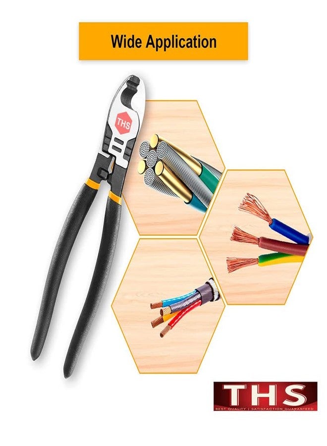 THS 8" 200MM Cable Cutter,Heavy Duty Cable Cutting, High Leverage Cutter for Aluminum, Copper, Wire, Communications Cable - Image 4